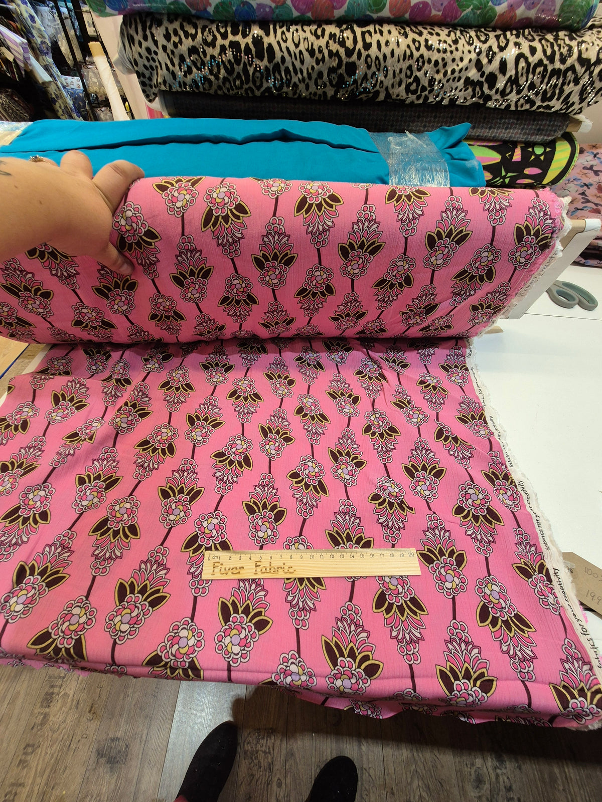 100% viscose pink