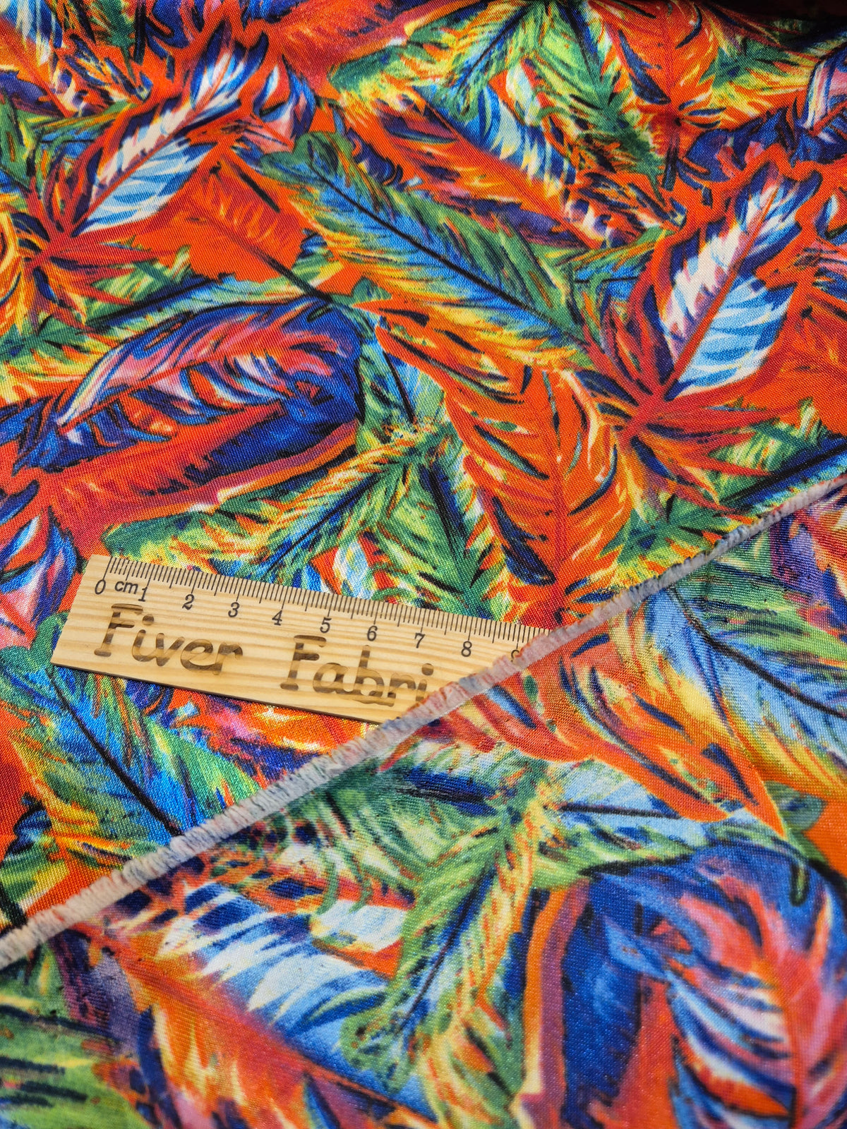 Colourful leaves satin