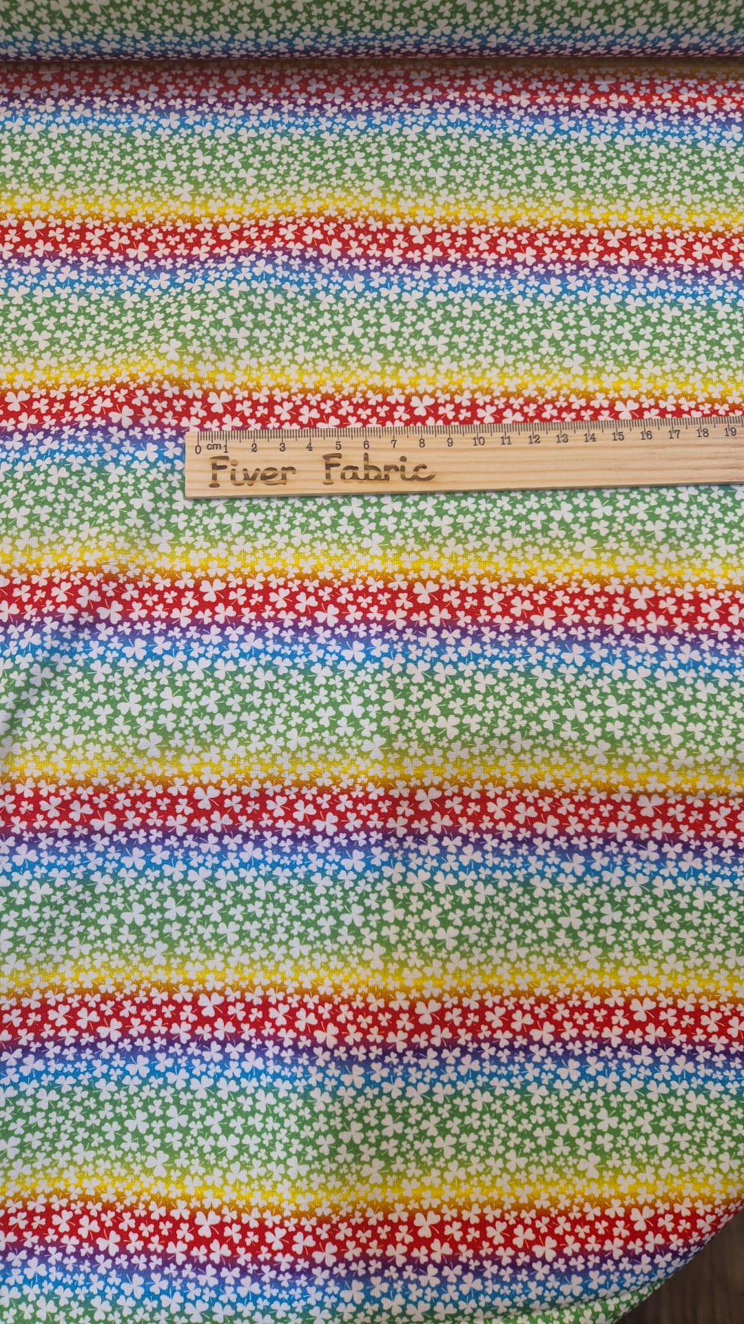100% cotton Rainbow Lucky Clover