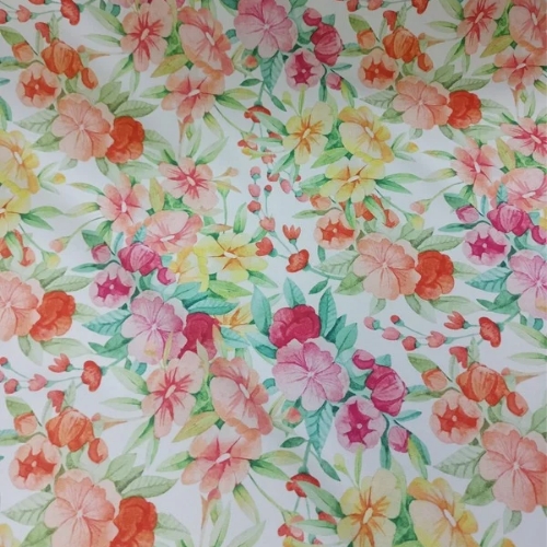 Summer garden dress fabric