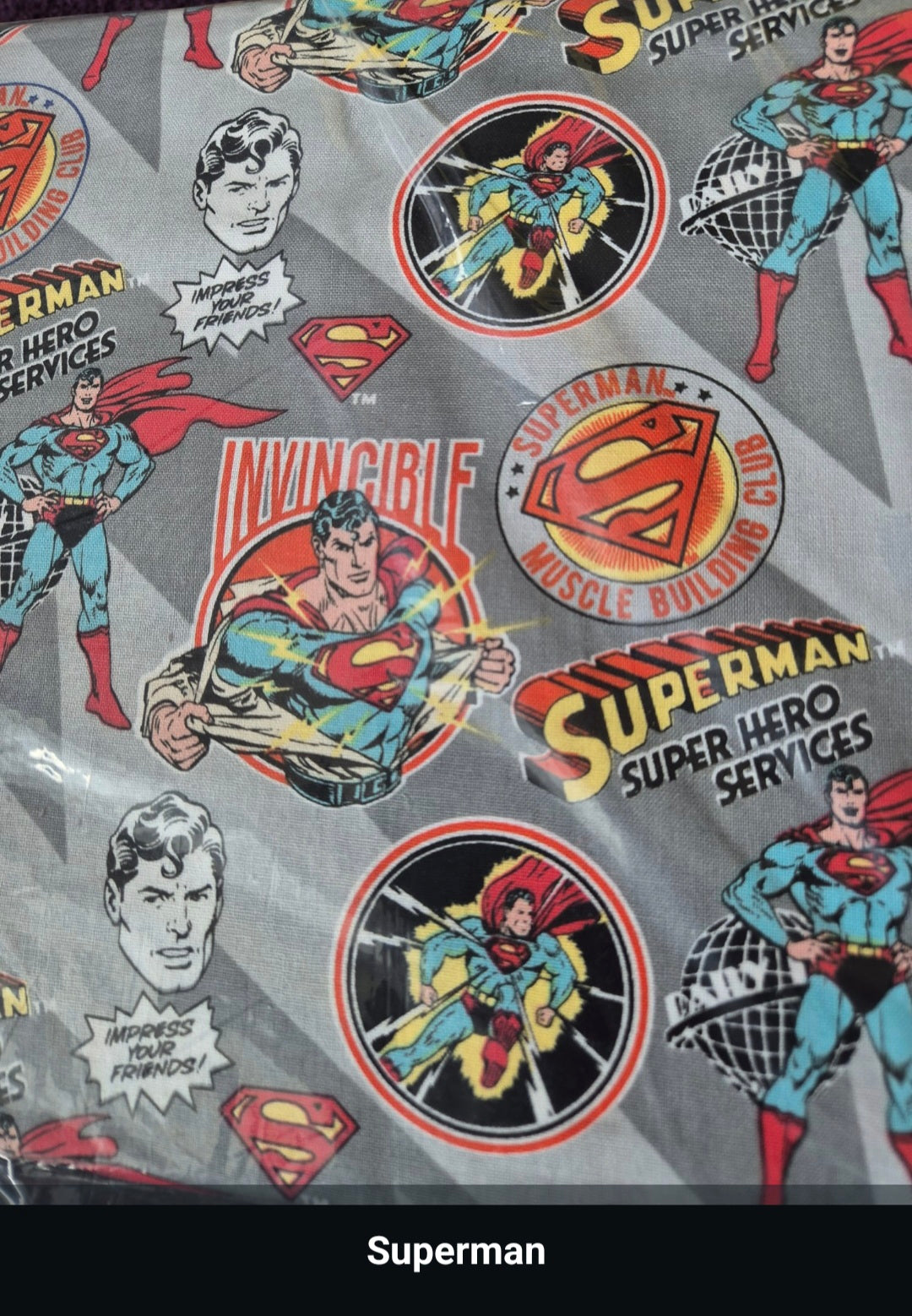100% cotton Superman