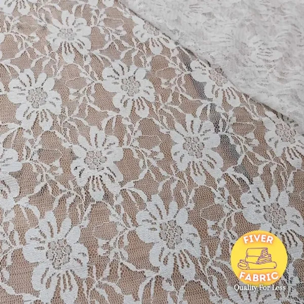 White stretch lace