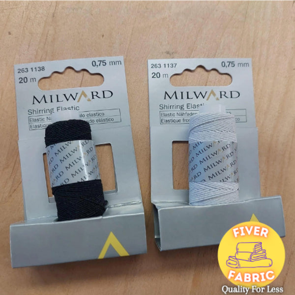 Shirring elastic - Milward - black or white