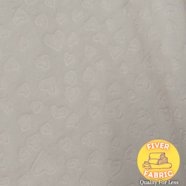 Cuddle fleece hearts white