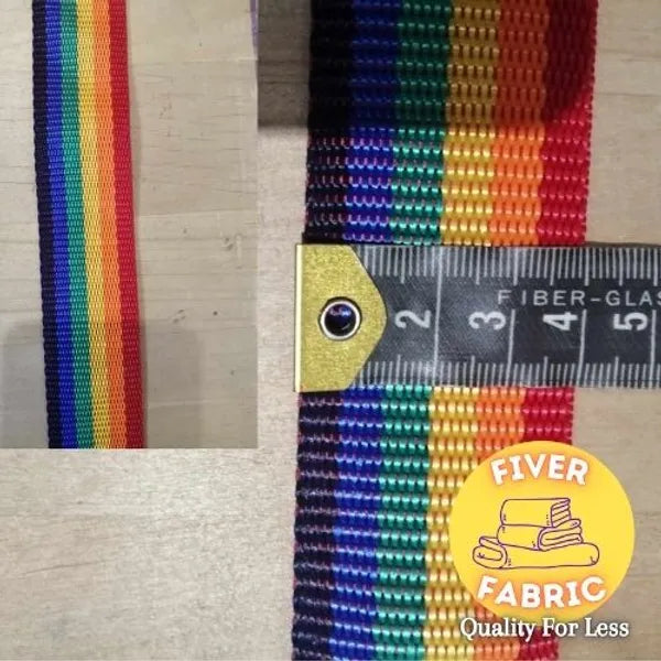 Rainbow webbing 1.5inch wide