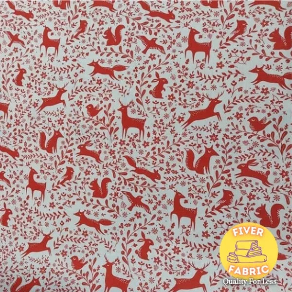Red woodland animals