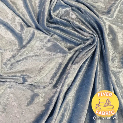 Crushed Velvet Baby Blue