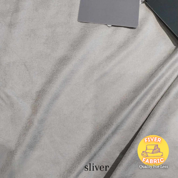 sliver foil suede jersey