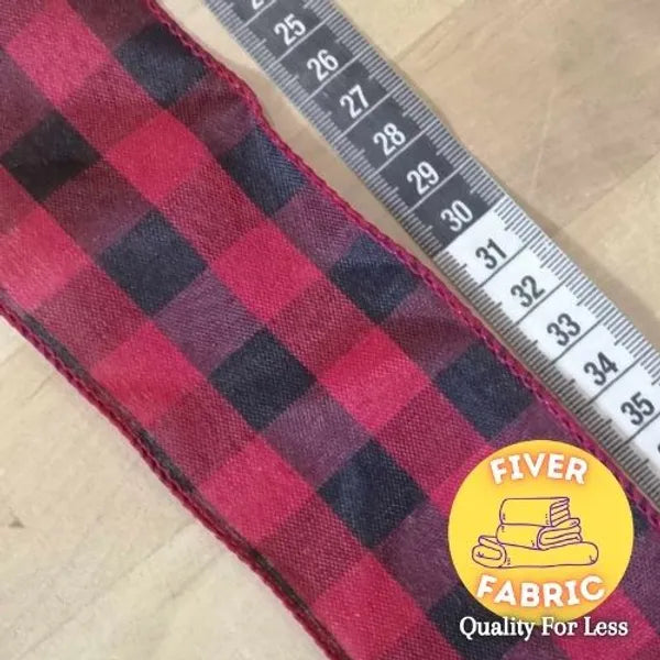 Red check gingham ribbon