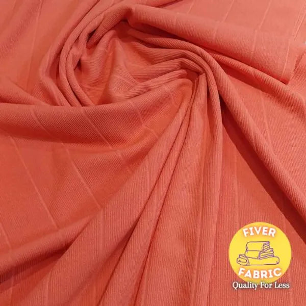 coral  ribbed jersey