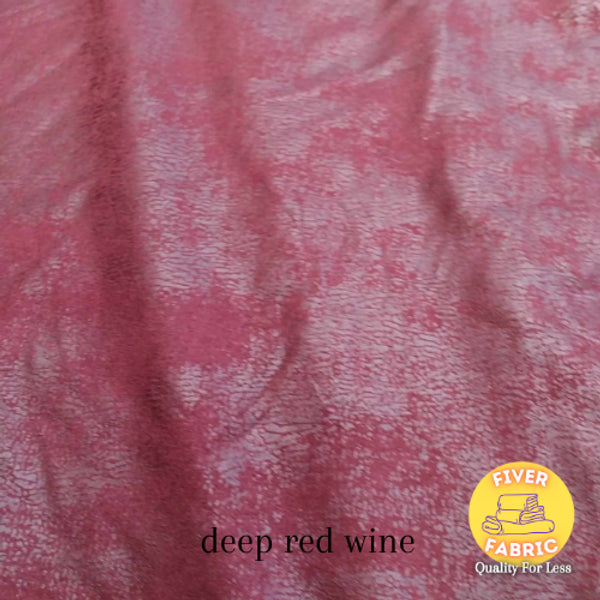 deep red wine foil suede jersey