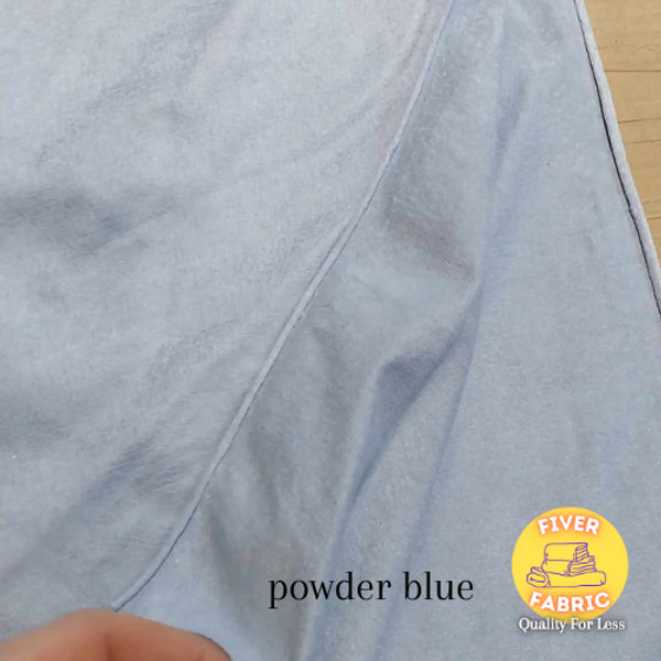 powder blue foil suede jersey