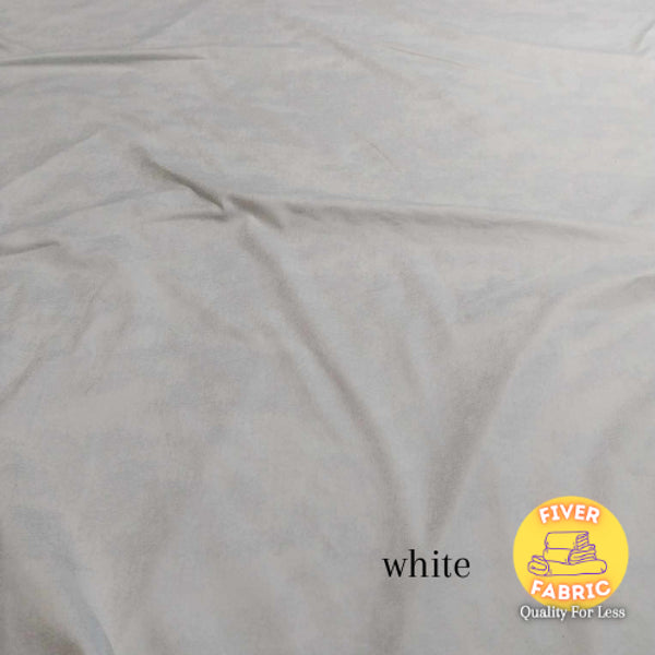 white foil suede jersey