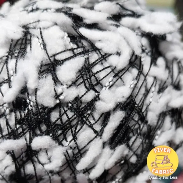 Black and white wool