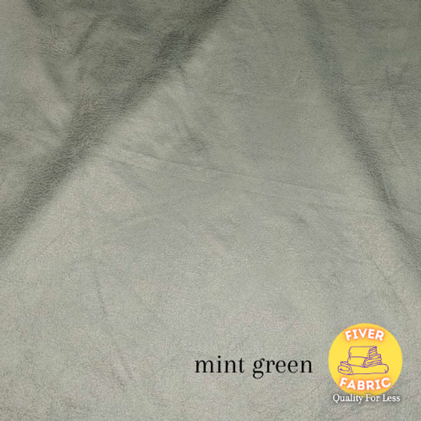 mint green foil suede jersey