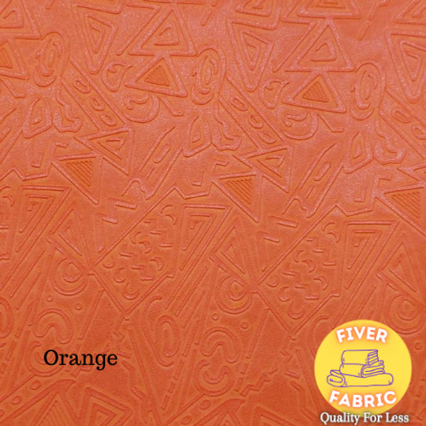 Orange Vinyl / Leatherette Scratch Proof