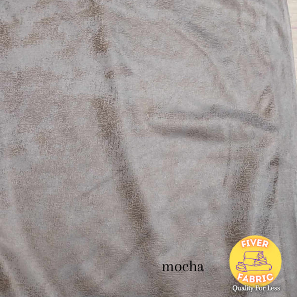 mocha foil suede jersey