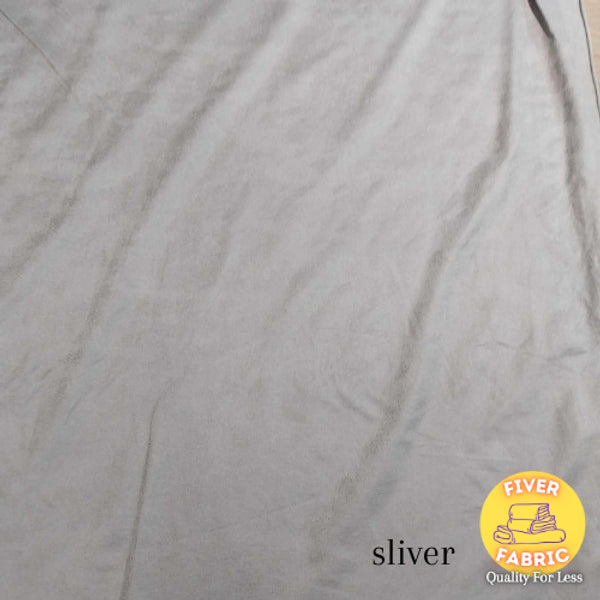 sliver foil suede jersey