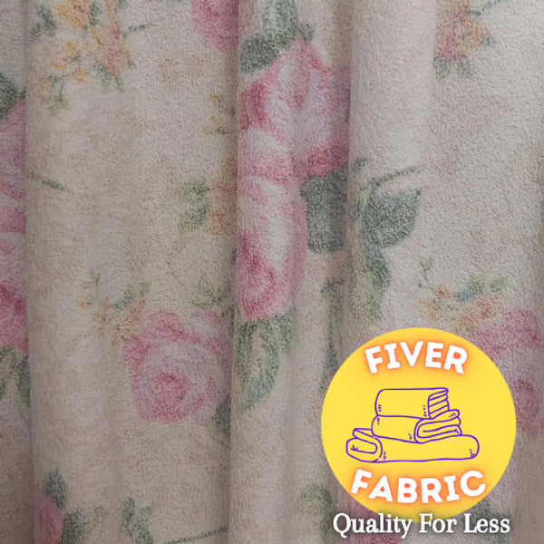 beautiful printed roses toweling