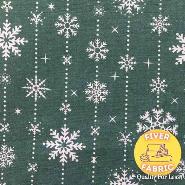 Bottle green snowflakes