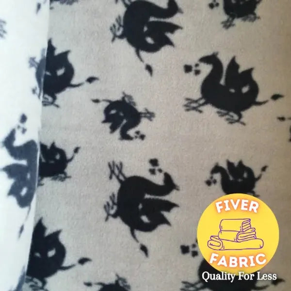 Grey Dragon polar fleece