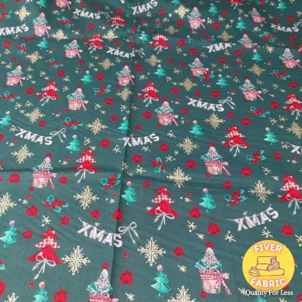 Green Xmas Cotton