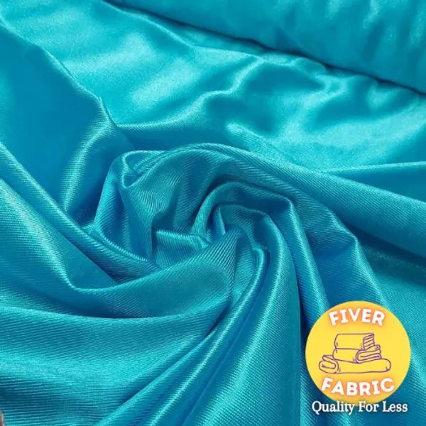 Blue Ribbed Poly Jersey