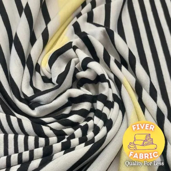 Black white and yellow stripe jersey