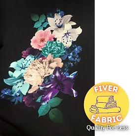 Midnight flower scuba panel