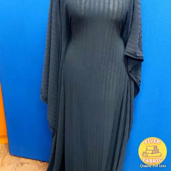 Light ribbed black  jersey