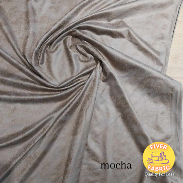 mocha foil suede jersey