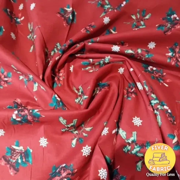 Holly & Bells Double Border Cotton