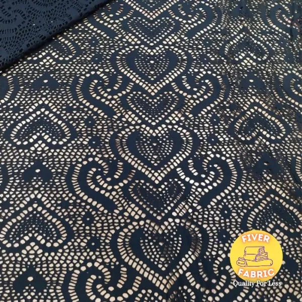 Black heart stretch lace
