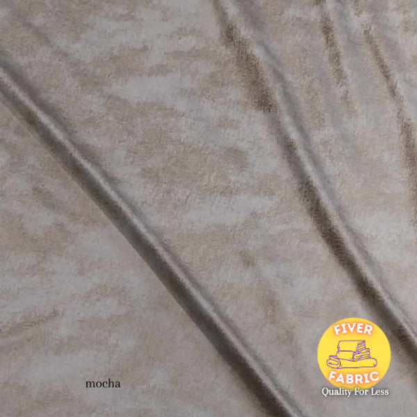 mocha foil suede jersey