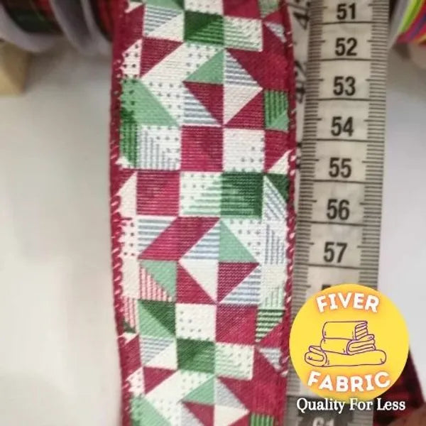Geometric ribbon 1.5inch wide