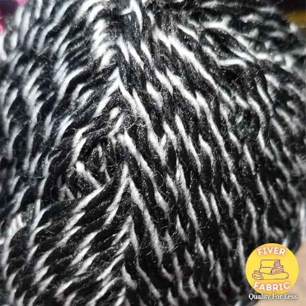 Black and white wool from inci