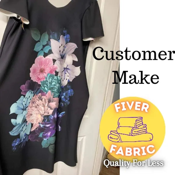 Midnight flower scuba panel