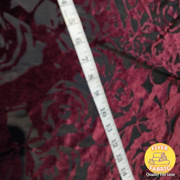 Printed Rose's burnout Velour 2 colours to choose from