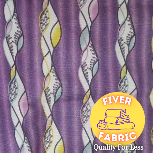 Brushed purple swirls upholstery