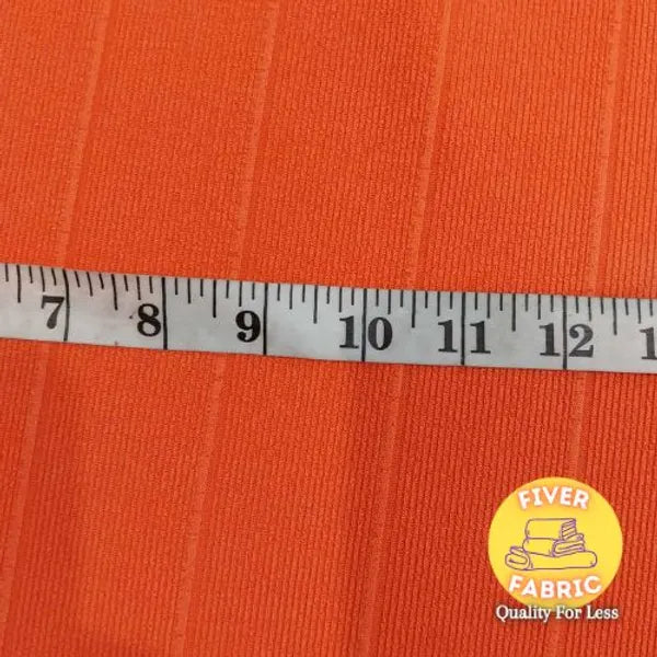 coral ribbed jersey