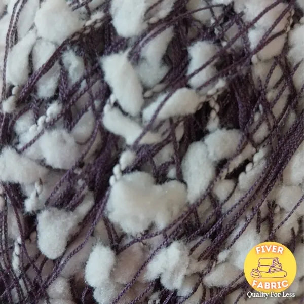 Aubergine and white Wool