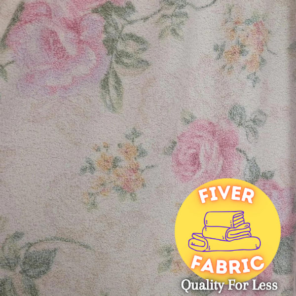 beautiful printed roses toweling