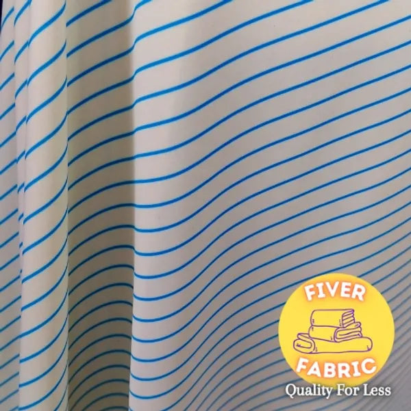 Light blue and white striped lycra