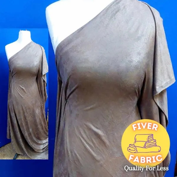 Brown Suede Jersey
