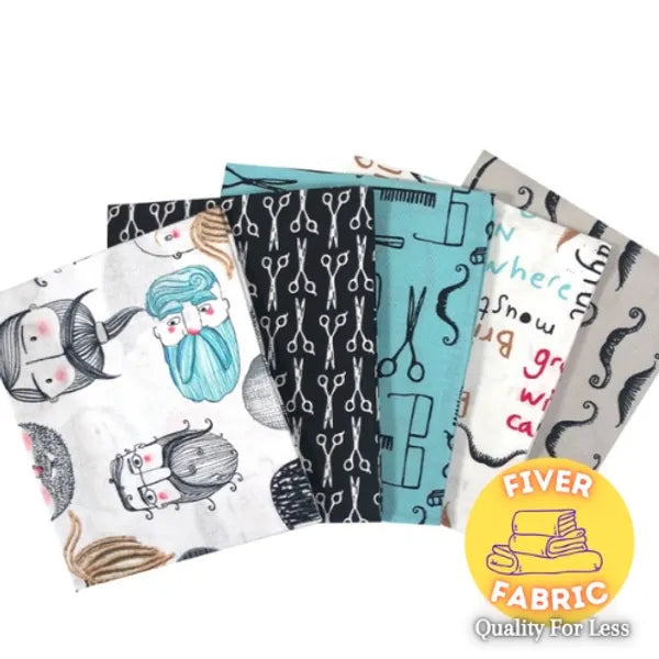 Beards and Moustache FQ bundle (pack of 5)