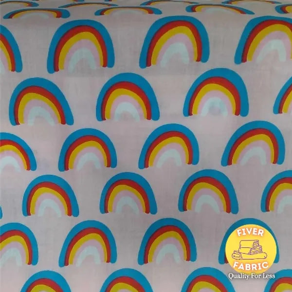 Rainbows pink background