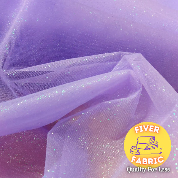 Glitter purple organza