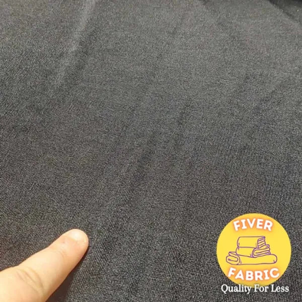 Black ribbed Jersey semi see through