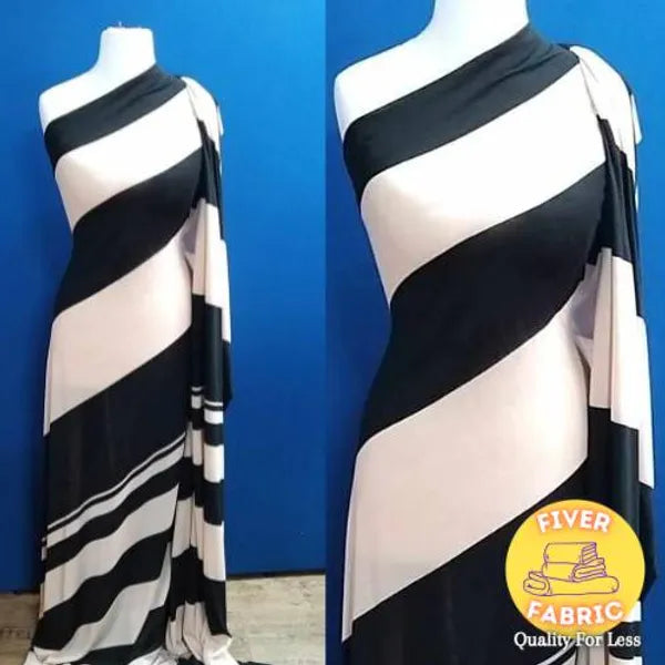 Beige and black striped jersey