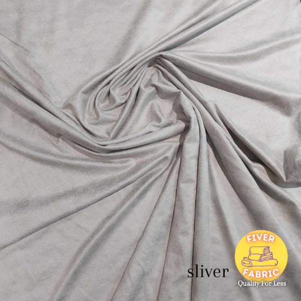 sliver foil suede jersey
